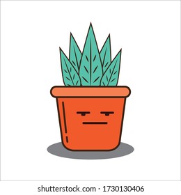 Expresión enfurecida de diseño de vectores de plantas de decoración