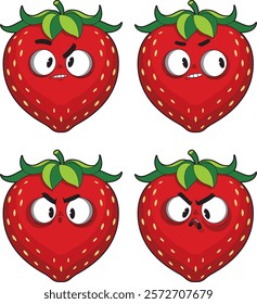  ANNOYED FACE STRAWBERRY FRUIT 1