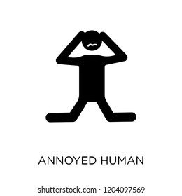 annoyed human icon. annoyed human symbol design from Feelings collection. Simple element vector illustration on white background.