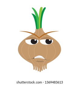 Annoyed onion cartoon image. Vector illustration design