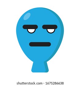 Annoying Emoticon With Flat Design Style Vector