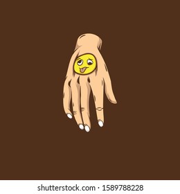 annoying hands illustration design for tshirt