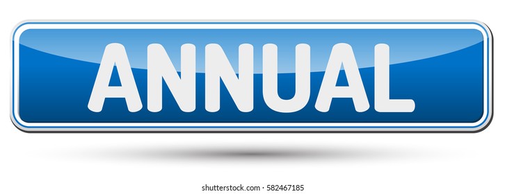 ANNUAL - Abstract beautiful button with text.