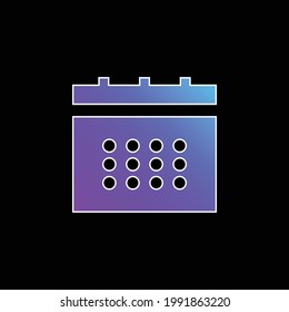 Annual blue gradient vector icon
