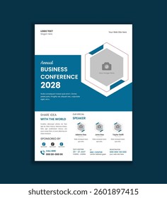 Annual Business Conference flyer template Share Ideas, Network, and Build Success