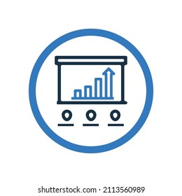 Annual business meeting or report icon