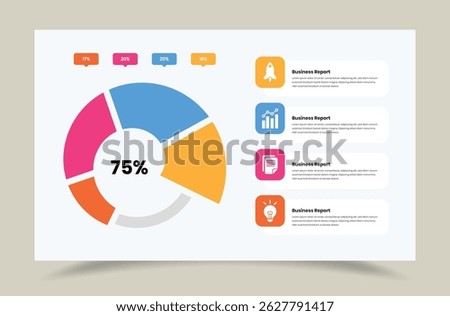 Annual Business Performance Presentation Slide with Infographic Overview