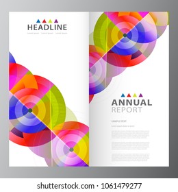 Annual business report brochure layout template design