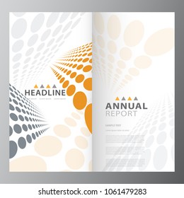 Annual business report brochure layout template design