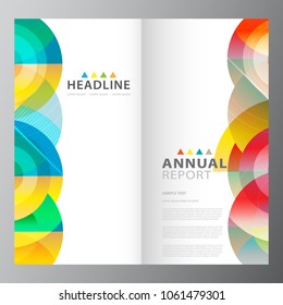 Annual business report brochure layout template design