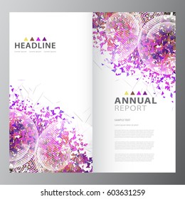 Annual business report brochure layout template