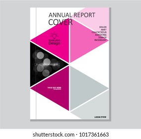 Annual business report cover template. Booklet, brochure cover, poster, presentation, business flyer, banner abstract vector design. A4 format