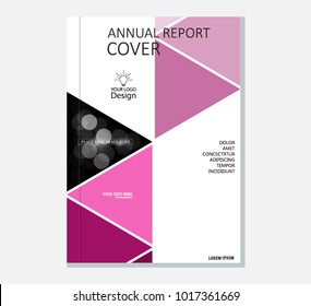 Annual business report cover template. Booklet, brochure cover, poster, presentation, business flyer, banner abstract vector design. A4 format