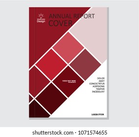 Annual business report cover template. Booklet, brochure cover, poster, presentation, business flyer, banner abstract vector design. A4 format