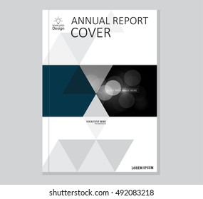 Annual business report cover template. Booklet, brochure cover, poster, presentation, business flyer, banner abstract vector design. A4 format