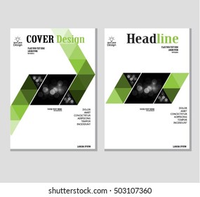 Annual business report cover template. Booklet, brochure cover, poster, presentation, business flyer, banner abstract vector design. A4 format