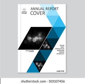 Annual business report cover template. Booklet, brochure cover, poster, presentation, business flyer, banner abstract vector design. A4 format