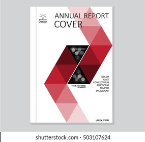 Annual business report cover template. Booklet, brochure cover, poster, presentation, business flyer, banner abstract vector design. A4 format