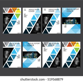 annual business report cover template booklet stock vector royalty