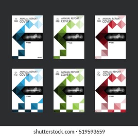 Annual business report cover template. Booklet, brochure cover, poster, presentation, business flyer, banner abstract vector design. A4 format