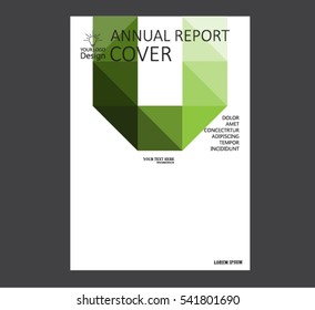 Annual business report cover template. Booklet, brochure cover, poster, presentation, business flyer, banner abstract vector design. A4 format