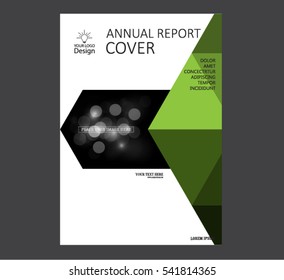 Annual business report cover template. Booklet, brochure cover, poster, presentation, business flyer, banner abstract vector design. A4 format
