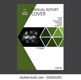 Annual business report cover template. Booklet, brochure cover, poster, presentation, business flyer, banner abstract vector design. A4 format