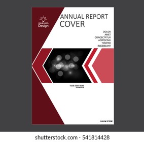 Annual business report cover template. Booklet, brochure cover, poster, presentation, business flyer, banner abstract vector design. A4 format