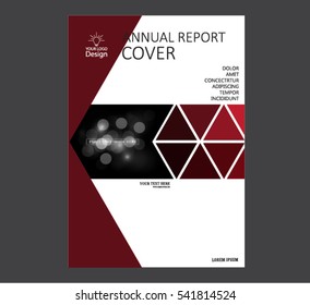 Annual business report cover template. Booklet, brochure cover, poster, presentation, business flyer, banner abstract vector design. A4 format