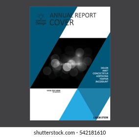 Annual business report cover template. Booklet, brochure cover, poster, presentation, business flyer, banner abstract vector design. A4 format

