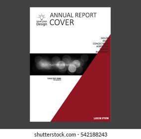 Annual business report cover template. Booklet, brochure cover, poster, presentation, business flyer, banner abstract vector design. A4 format