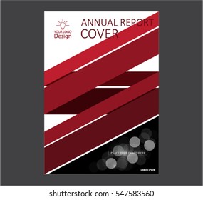 Annual business report cover template. Booklet, brochure cover, poster, presentation, business flyer, banner abstract vector design. A4 format
