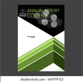 Annual business report cover template. Booklet, brochure cover, poster, presentation, business flyer, banner abstract vector design. A4 format