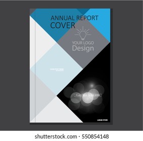 Annual business report cover template. Booklet, brochure cover, poster, presentation, business flyer, banner abstract vector design. A4 format