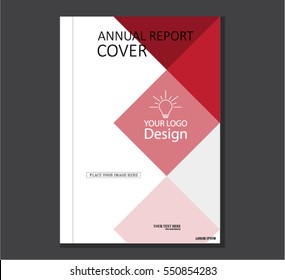 Annual business report cover template. Booklet, brochure cover, poster, presentation, business flyer, banner abstract vector design. A4 format