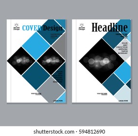 Annual business report cover template. Booklet, brochure cover, poster, presentation, business flyer, banner abstract vector design. A4 format