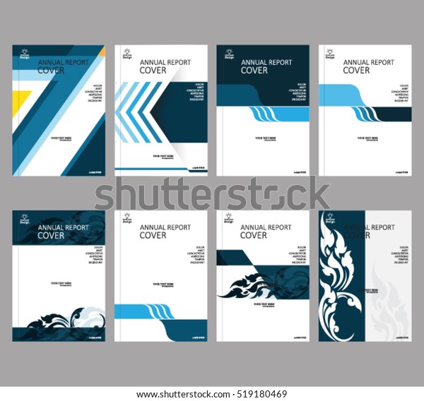 annual business report cover template booklet stock vector report cover template