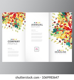 Annual business report template design layout