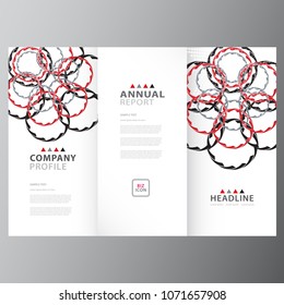 Annual business report template design layout