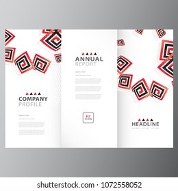 Annual business report template design layout
