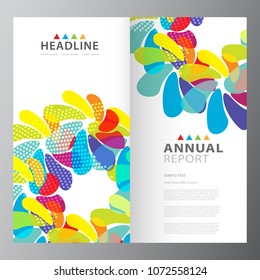 Annual business report template design layout
