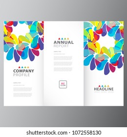 Annual business report template design layout