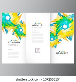 Annual business report template design layout