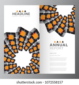 Annual business report template design layout