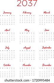 Jahreskalender im Format A4