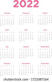 Annual calendar in A4 format