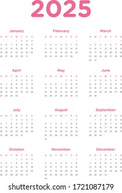 Annual Calendar A4 Format Stock Vector (Royalty Free) 1721087179 ...