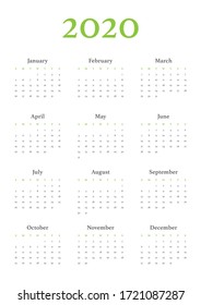 Annual calendar in A4 format