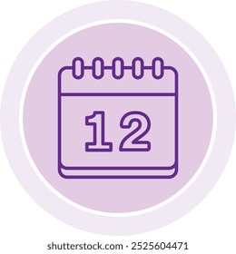 Annual Calendar Icon Representing Dates, Scheduling, and Time Management, Perfect for Highlighting Yearly Events, Planning, and Organizational Tasks in a Clear and Functional Design