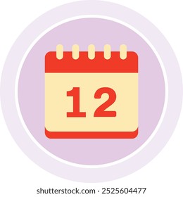 Annual Calendar Icon Representing Dates, Scheduling, and Time Management, Perfect for Highlighting Yearly Events, Planning, and Organizational Tasks in a Clear and Functional Design